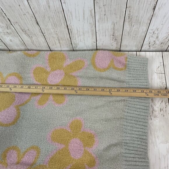 Forever 21+ Flower Power Sweater Sz 1X Long Sleeve Tunic Groovy 70’s Fuz… - Picture 10 of 10